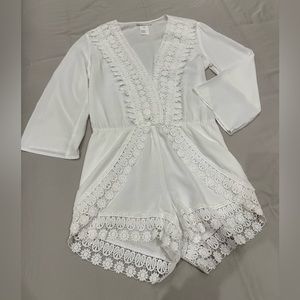 La Blanca White Swim Coverup Romper